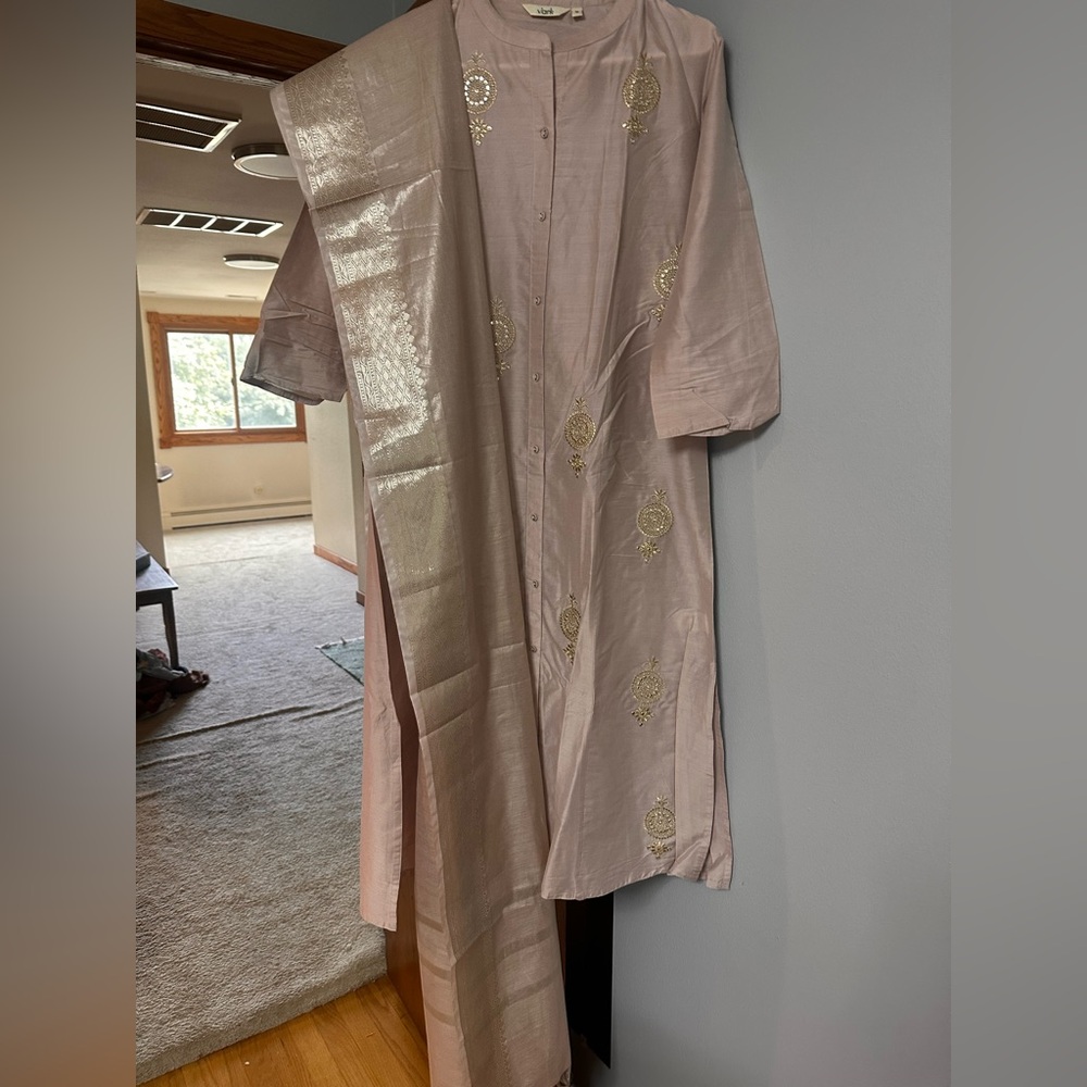 Vark 3 piece suit with palazzo and beautiful chanderi dupatta